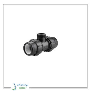 سه راه نر پلی اتیلن پیچی پلی رود سایز 110 میلی متری