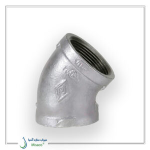 زانو 45 درجه گالوانیزه مک
