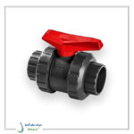 شیر توپی UPVC مهره ماسوره ای چسبی ضد اسید ویسپار