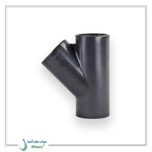 سه راه ۴۵ درجه چسبی UPVC ویسپار-1