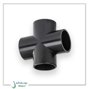 چهارراه ۹۰ درجه چسبی UPVC ویسپار-1